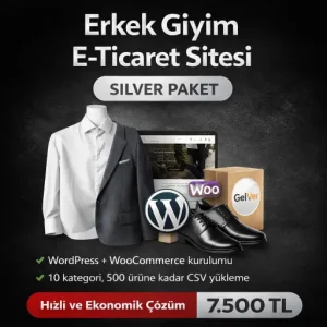 Erkek Giyim E-Ticaret Sitesi – Silver Paket 2026