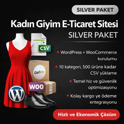Kadın Giyim E-Ticaret Sitesi – Silver Paket 2026