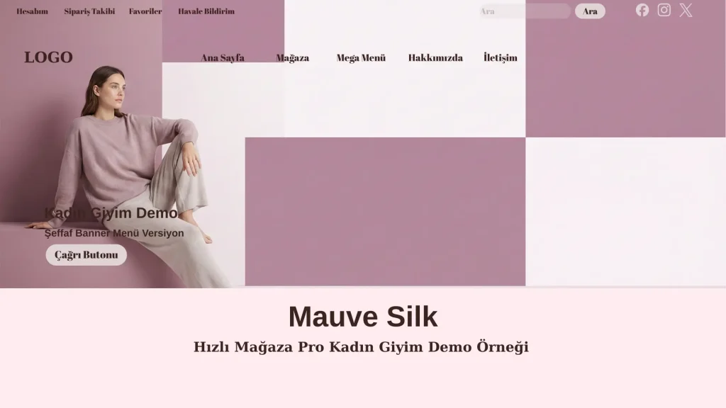 Kadın Giyim Mauve Silk E-Ticaret Sitesi Demo 10